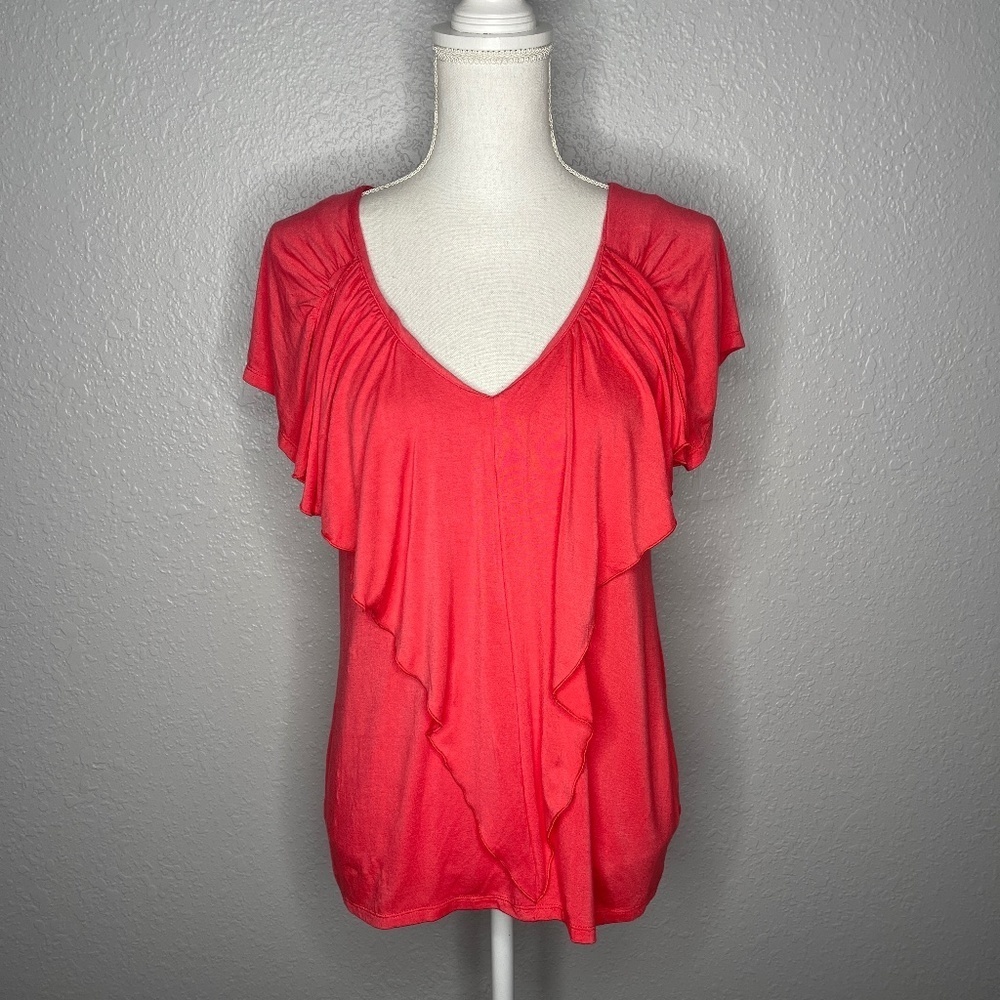 Renn - Salmon‎ Color Blouse with ruffle detail